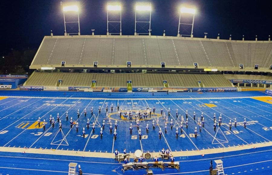 The Timberline Marching Ensemble won their District Three competition this weekend, go Wolves!