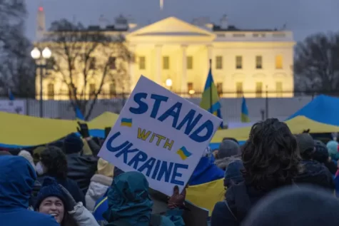 Only one of the many rallies where U.S. citizens march in support of Ukraine. 