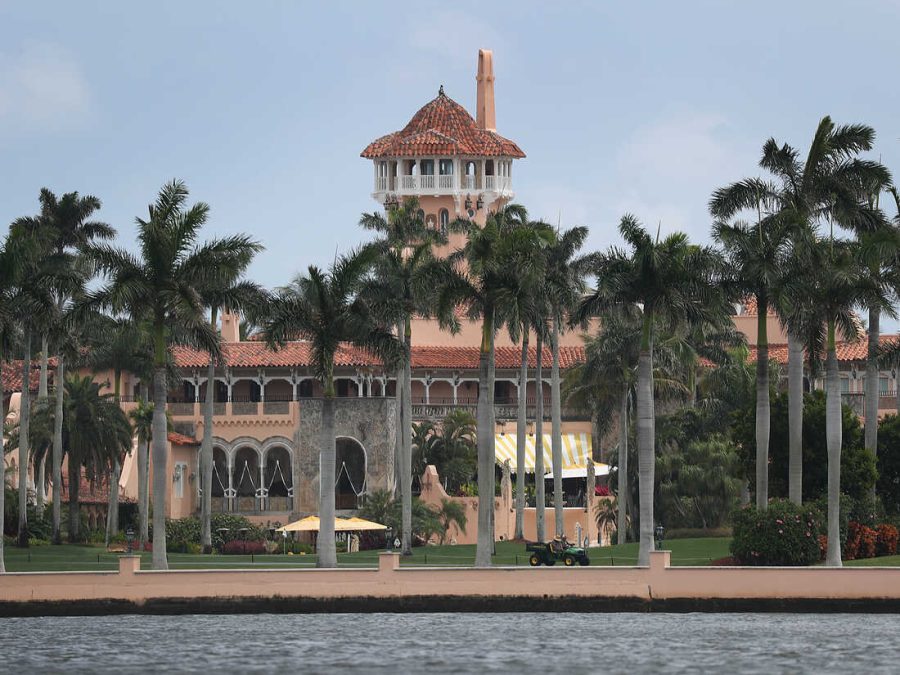 The Mar-A-Lago estate where the raid took place (Photo by Joe Raedle/Getty Images).