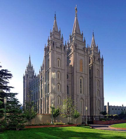 Latter Day Saints temple in the headquarters of Salt Lake City, Utah