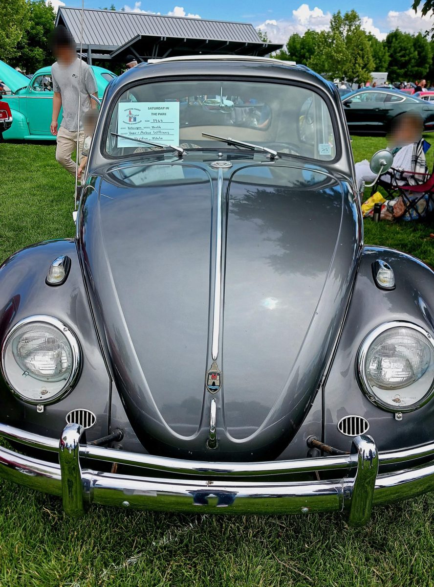 A 1963 VW beetle at the village car show