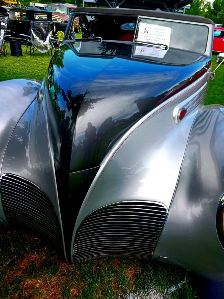 A 1939 Lincoln Zephyr at the village car show