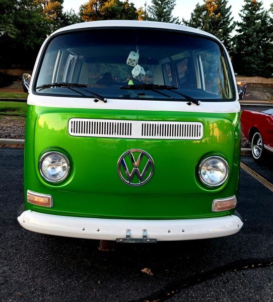 front of VW bus from Westside Drive-In mini car show