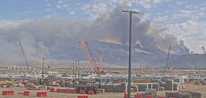 Fire in foothills of East Boise