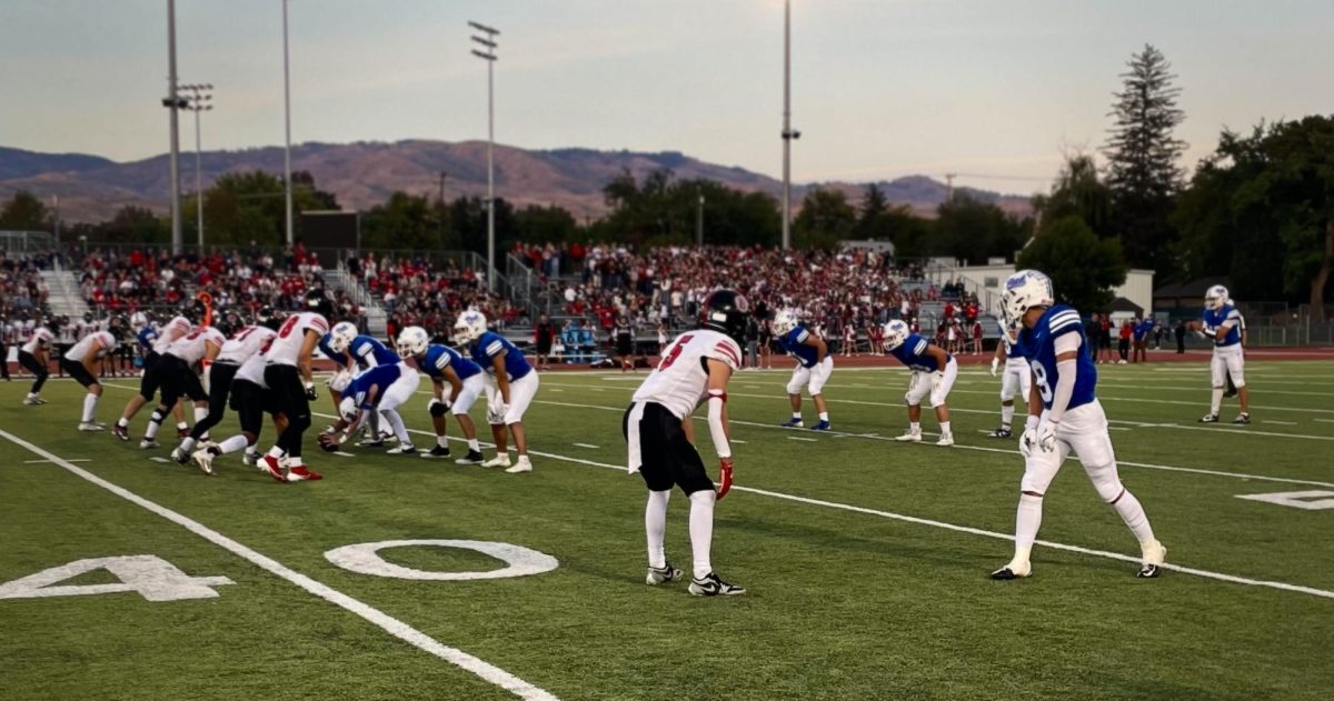 Varsity Football Special Teams Lining Up for a Punt
