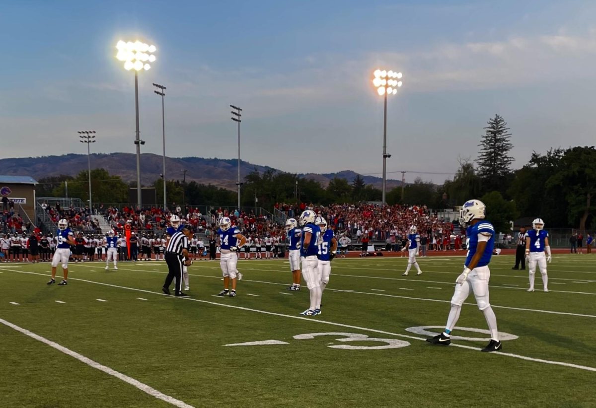 Varsity Football Defense Readying for Another Defensive Stop
