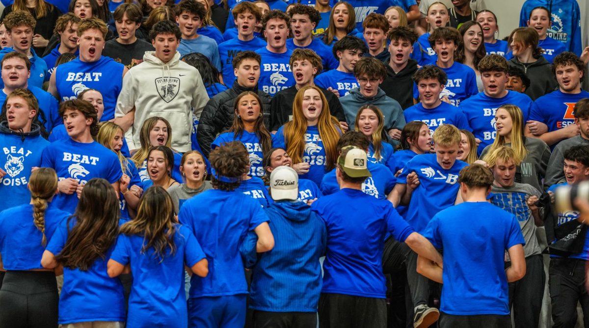 Timberline BEAT BOISE student section T-R-U-C-K-I-N-G all the way in Timberline vs Boise Brave rivalry game.