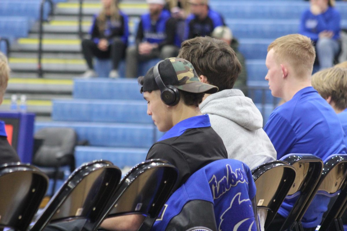 Cole Clint (Sr.) locked in before his match against Meridian. 