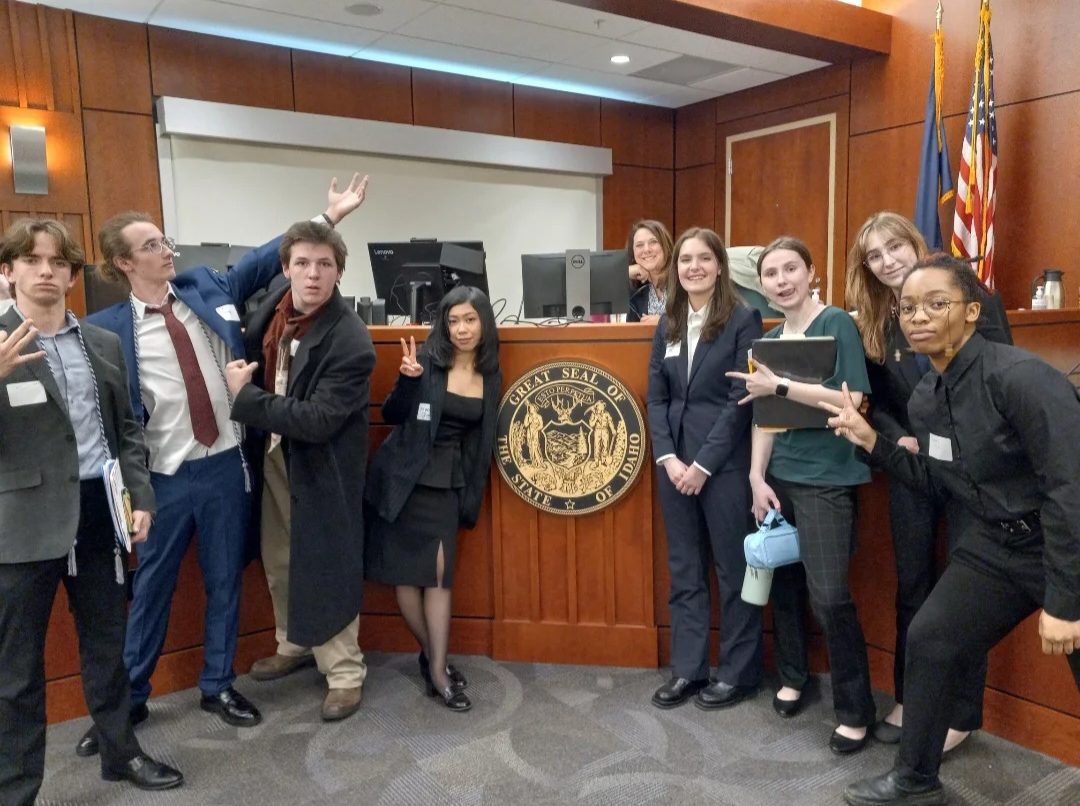 Timberline Mock Trial team at the Ada County Courthouse 