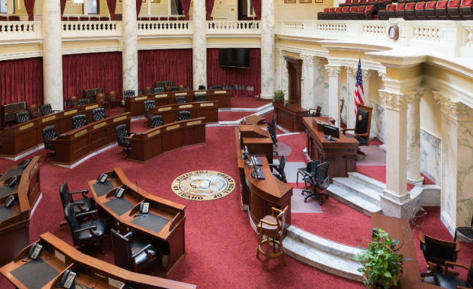 "Idaho State Capitol, Chamber of the Senate"
