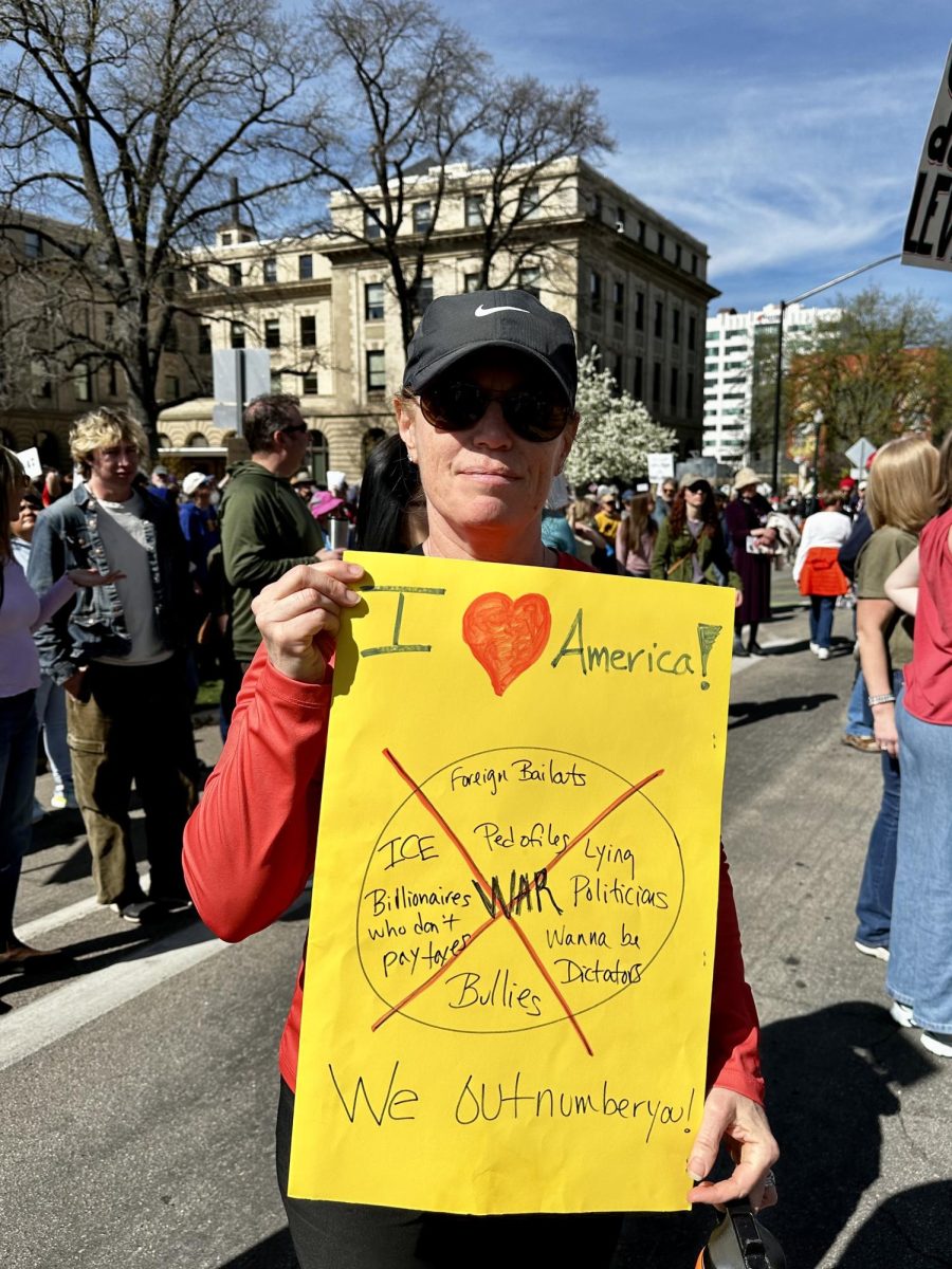 Some signs didn’t have enough room for everything the person wanted to say. 
