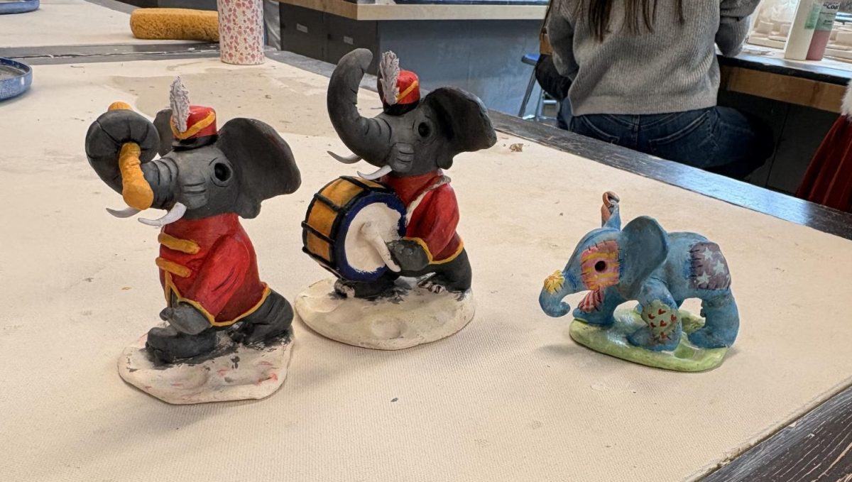 Aliyah Pergande (Sr.) created a parade of fun elephants.